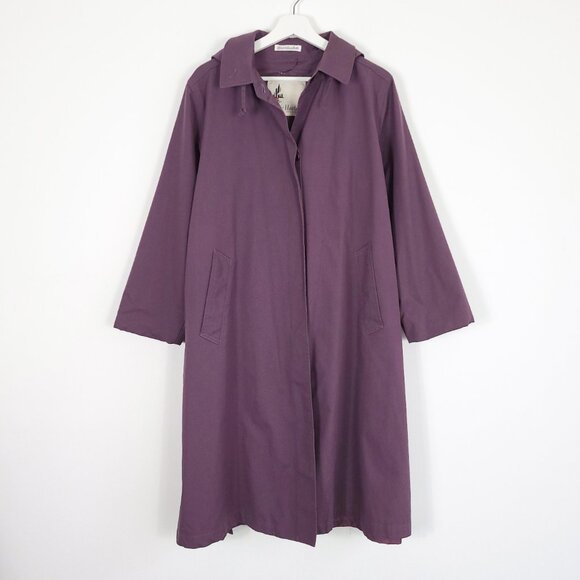 Vintage Purple Classic Trench Coat - Picture 2 of 9